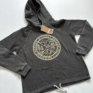 Blue 84 Wander Without Reason - Utah - Snowbird Charcoal Gray Hoodie. Size Large